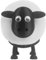 Sheep Toilet Paper Holder Funny Free Standing Bathroom Set 3D Printed Black Sheep Loo Roll Holder Cute Bathroom Storage for Bathroom Shelf Table Counter Floor