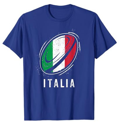 Italien Flagge auf Rugbyball für Italienische Rugby-Fans T-Shirt