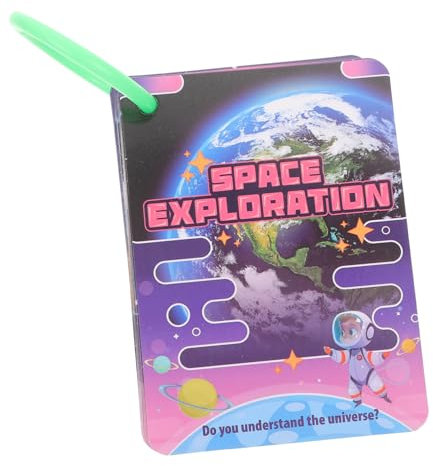 ERINGOGO 34 Stück Weltraum Planeten Bewusstseinskarten Planeten Kinderspielzeugkarten Kleinkind Lernspielzeug Planetenspielzeug Cartoon Lernkarten Lernkarten Papier Bunt