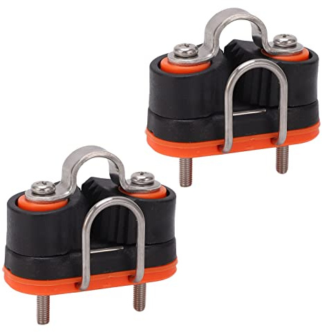 Marine Cam Cleat, Progressive Zahndesign, Leichtes Aluminiumkörper. 2,5 Zoll/64 Mm X 1,1 Zoll/28 Mm für 0,12-0,47 Zoll/3-12 Mm Seil, Segelboot, Kajak, Kanu, Dinghy, Nylon und
