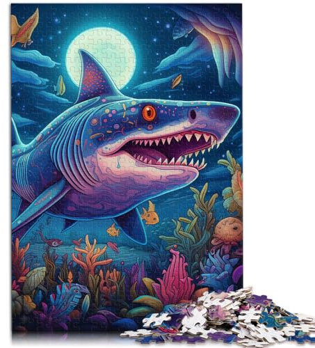 1000-teiliges Puzzle für Erwachsene Deep Jaws Denkspiel jedes Teil ist einzigartig – anspruchsvolles Familienspiel für Teenager ab 14 Jahren 26x38cm