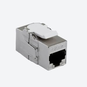 LEENUE Keystone RJ45 - Acoplamiento apantallado (6 unidades, Cat7, 10 Gbps, 600 MHz)