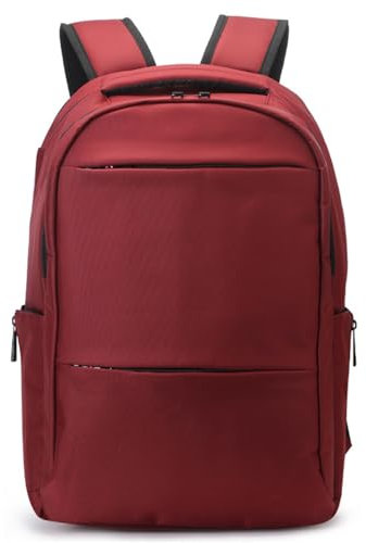 TACWJDM Laptop-Rucksack Für Schule Oder Business, 15-17 Zoll, Wasserdicht, Diebstahlsicher, Mehrere Fächer, Stoßdämpfend, Unisex-Rucksack Mit Großem Fassungsvermögen(Red,Medium)