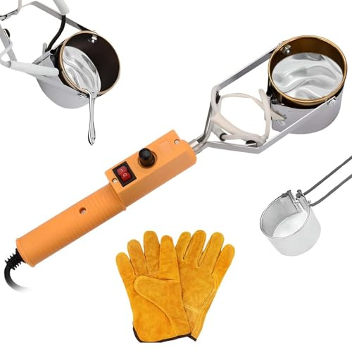 Horno de fusión de metal fundido, 150-450 ℃ Kit de la olla de plomo del horno de fusión eléctrica de rango de temperatura