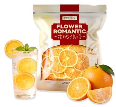 Tranches D'Orange Séchées 260g - 100% Naturelles | Rondelles D'Agrumes Naturelles | peuvent être utilisées pour les décorations de Noël la préparation du thé la pâtisserie et les collation