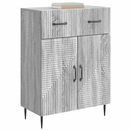 vidaXL Sideboard Graues Sonoma 66 x 34,5 x 89,5 cm Holzwerkstoff, Elegante Vintage-Kommode, viel Stauraum, rechteckiges Design, vielseitig für Deine Einrichtung, Ordnung im Zuhause