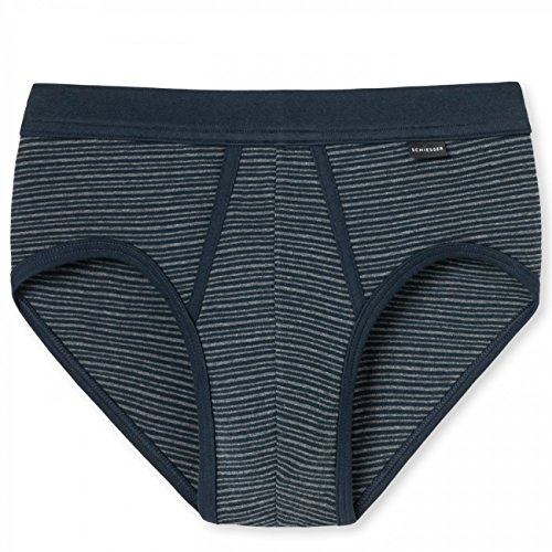 Schiesser Herren Sportslip Feinripp Melange 2er Pack, Größe:10/4XL;Farbe:Dunkelblau (803)