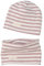 LACOFIA Baby Jungen Mädchen Beanie Mütze und Loop Schal Set Kinder Weiche 100% Baumwolle Strickmützen Kleinkind Hut und Kragen Schals Rosa Streifen 7-24 Monate