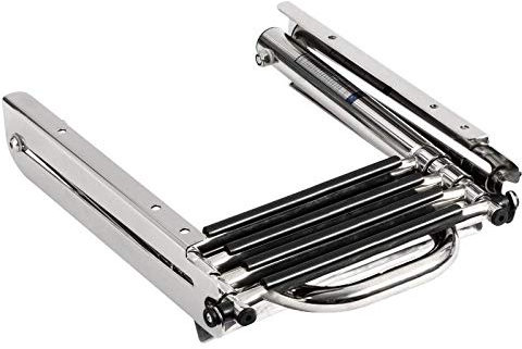 PIMAR SCALETTA A SCOMPARSA INOX 316 4 GRADINI CON CHIUSURA ANTI VIBRAZIONE BARCA GOMMONE