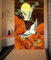 LIGICKY Rideau de Porte de Style Japonais Noren en Coton et Lin avec Motif grues et Lune, 85 x 120 cm