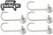 Fox Rage Pike Predator Fishing Micro Jigs with Super Sharp Hook size 2 5g x 5