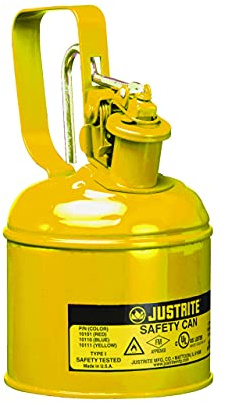 Justrite Sicherheitsbehälter Typ I Behälter des Typs I schützen Arbeiter und reduzieren Brandgefahren 21cm x 21cm Gelb