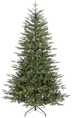Dellonda Pre-Lit 5ft Christmas Tree with 190 Warm White LED Lights & 770 PE/PVC Tips - DH80