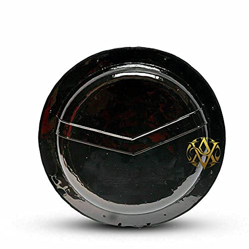 Great King Leonidas Spartaner-Schild in schwarzem Finish, tragbares Spartaner-Cosplay-Schild & dekoratives Schild für Zuhause/Büro/Wandbehang