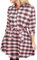 FANCYINN Top a Maniche Lunghe a Quadri Scozzesi a Quadri a Maniche Lunghe Camicia Casual con Cintura Verde e Rosa XS