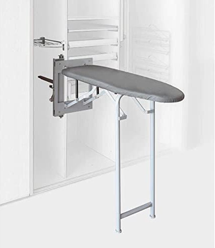 YFFTTKD Bretter Klapp-Bügelbretter für Küchenmöbel und Schränke ,Heben Verdecktes Bügelbrett ,Klapp-Bügelbrett mit Bezug, platzsparend um 90° schwenkbar Heavy Duty Ironin, Grau, Grey