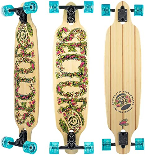 Sector 9 Longboard complet Fractal Flora Drop Through Bambou 22,9 x 91,4 cm