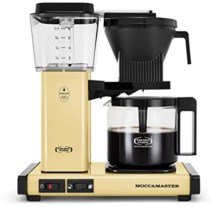 Technivorm Moccamaster 53927 KBGV 10-Cup Coffee Maker, Butter Yellow, 40 oz, 1.25 L