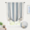 DriftAway Chris Double Layer Linen Blackout Tie Up Curtains Thermal Insulated Fully Lined Vertical Striped Balloon Roman Shade Bathroom Window Adjustable Rod Pocket 31 Inch by 47 Inch Jean Navy