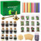 52 pièces Fournitures et Outils de Sorcellerie, Comprend des Bougies Colorées, Cristal, Herbes Séchées, Cadeaux pour Débutants en Sorcellerie Utilisé pour Les Prières, Le Mantra (52 PCS) (52 Pcs)