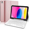 Funda Teclado iPad 10 Gen 2022 10.9 Pulgadas /11 Gen 2025 11 Pulgadas, Funda Teclado Español Ñ Bluetooth Desmontable para iPad 10 Generación 2022/11 Generación A16 2025 (10.9/11 Pulgada), Rosa