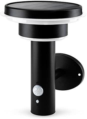 Brendz LED Solar Wandleuchte Aussen mit Bewegungsmelder: 600 Lumen Sicherheitslicht, IP44 Wasserdicht, LED Solarlampe mit Bewegungsmelder & 3 Lichtmodi, Typ Durban