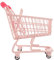 Mini Caddie Rose En Métal Avec Roues Fonctionnelles, Panier De Supermarché Pour Enfants, Décoration De Bureau Et Rangement Créatif
