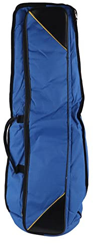 Eujgoov Posaunetasche, Tenorposaune, Custodia Morbida Posaune in FA-Tasche, Posaune, Gigbag, Tragetasche, Rucksack, Musikinstrumenten-Zubehör (Blau)