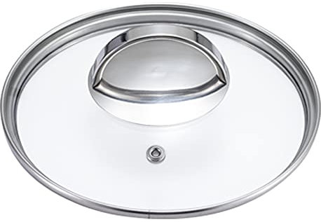 Couvercle de Casserole avec poignée en métal, Remplacement du Couvercle de Casserole avec Trou d'évacuation de Vapeur réglable Wok Domestique (12 cm)