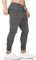 Furpazven Jogginghose Herren Baumwolle Trainingshose Slim Fit Freizeithose Sporthose Lang Hosen mit Reißverschluss Grau XXL