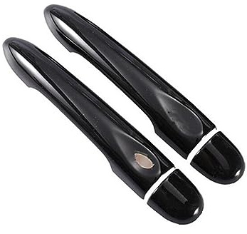 NANZU Couvercle de poignée de Porte de Voiture Noir Brillant Accessoires de Style de Garniture adaptés for Renault Megane 3 MK3 III 2008 2009 2010 2011 2012 2013 2014 2016 (Color : 2Dr no Key 1 butto