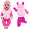 1 ensemble de vêtements de poupée pour enfants, chemise de nuit en peluche, vêtements de poupée de lapin mignons avec capuche, accessoires de poupée de 35 à 45 cm, robe jouet interchangeable, convient