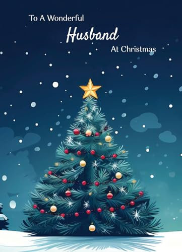Papa Prints® Ehemann Weihnachtskarte von Ehefrau (130 x 180 mm) Ehemann Weihnachtskarten 2023 Weihnachtskarte Ehemann mit Umschlag Weihnachtskarten Ehemann Weihnachtskarte für Ehemann