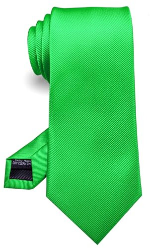 JEMYGINS Cravatta cucita a mano per uomo - Lavoro, verde limone