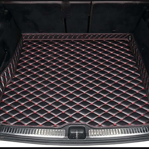SKEPPY Coche Cuero Alfombrillas Maletero para Toyota Yaris Cross XP210 2021-2024, A Medida Tronco Bandeja Protectora Funda Maletero Alfombra AntiarañAzos Accesorios Interiores,B/Black-Red