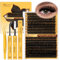 QUEWEL Lash Extension Kit 320Pcs 80D+100D Cluster-Lashes Mix 12-18mm Thick Eyelash-Clusters Bond and Seal and Lash Tweezers Easy DIY at Home(80D+100D Flufy Kit)