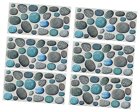 jojofuny 6blätter Wasserdichte Wandaufkleber Retro Keramikfliesen Sticker Für Küchenrückwand Ölfest Wiederverwendbar Leicht Zu Reinigen Dekorative Wandsticker Für Zuhause