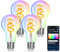 Aigostar Alexa Glühbirne E27, RGBW 4.9W 420LM Smart Bulb A60 2700K, Kompatibel Mit Alexa und Google Home, Wlan Lampe Warmes Licht, 4 Stücke