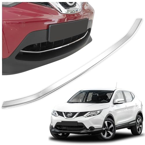CHROMEMASTER | Compatible avec Nissan Qashqai 2014-2017 | Bande de Calandre de Pare-chocs Avant ; Acier Inoxydable Poli | Neues, Ajustement Parfait ; Nouveau Look Attrayant de la Voiture