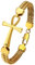 Flongo Armband Herren Ankh Kreuz: bracelet men gold Franco Armkette Edelstahl königskette Double Row Woven Chain mit Egyptian Cross Amulett mens jewellery Armbänder für Damen Männer Jungen