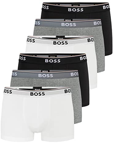 BOSS Herren Power Boxer Trunks Unterhosen Cotton Stretch 6er Pack