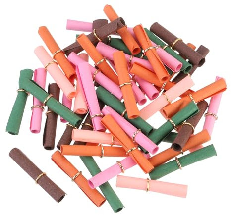 QUARKZMAN Mini Lose Tombola, 20 Stück x 5 Farben Gemischtes Bunt Kleine Zettel für Botschaften für Valentinstag Jubiläum, Tombola Lose zum Selber Beschriften für Geburtstagparty Vereinsfest