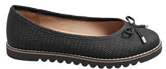 Yours - Woven Ballet Pumps in Extra Wide Eee Fit - Women's Black