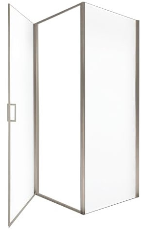 HOME DELUXE Duschkabine LIVIA Chrom - 100 x 195 cm ESG & Aluminiumrahmen|Duschabtrennung, Eckdusche, Duschtür