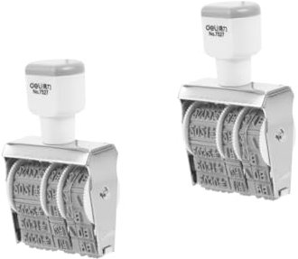 Tofficu 2stücke Portable Date Stamp Einstellbarer Rolling Date Stamper Für Täglichen Gebrauch Praktische Anwendung Im Büro Für Kreative Projekte Für Scrapbooking Und Fotoalben