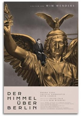 ydhgebn Poster Der Himmel Über Berlin, Vintage-Poster, dekoratives Gemälde für Schlafzimmer, Wohnzimmer, ästhetisches, elegantes Poster, 30 x 45 cm, ungerahmter Stil