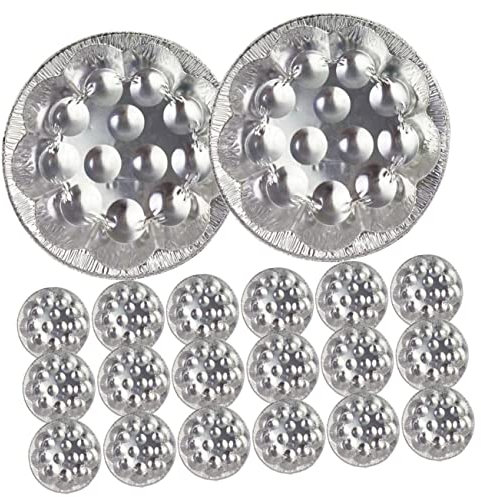 MAGICLULU 20 Pièces Moule à Pâtisserie En Feuille D'escargot Assiettes à Escargots Plat De Coquilles D'escargots Plaque D'aluminium Plat De Service à Huîtres Plateau Silver Feuille D'étain