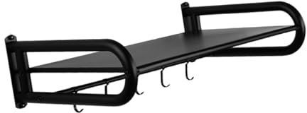 FytStycale Soporte para Horno eléctrico, Soporte para Horno microondas, Acero Inoxidable, Estante de Montaje en Pared para microondas para Cocina doméstica, 50cm Negro