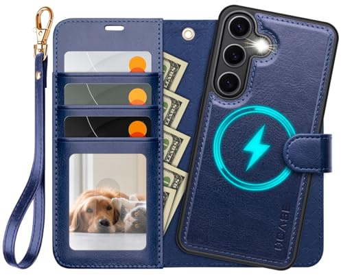 OCASE for Samsung Galaxy S25 Case, Detachable 2 in 1 Wallet, Blue