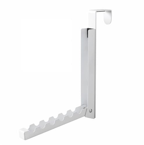 VIAV Design Faltbare Türhaken zum Wäscheaufhängen & Trocknen – Universell für Schlafzimmer, Schrank, Bad, Büro – Bohrfrei, für Türen ≤2,5cm – 1er Set Weiß